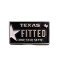 Texas Fitted Pin Silver Metal black & white