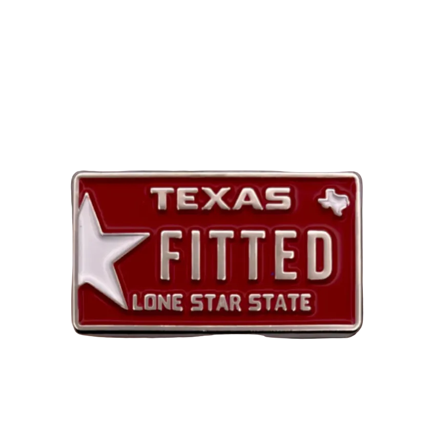 Texas Fitted Pin Silver Metal