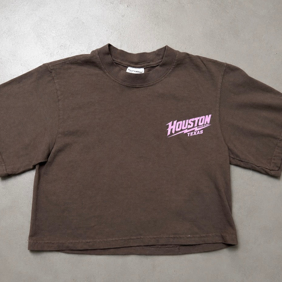 Houston S.C. crop top -Mocha