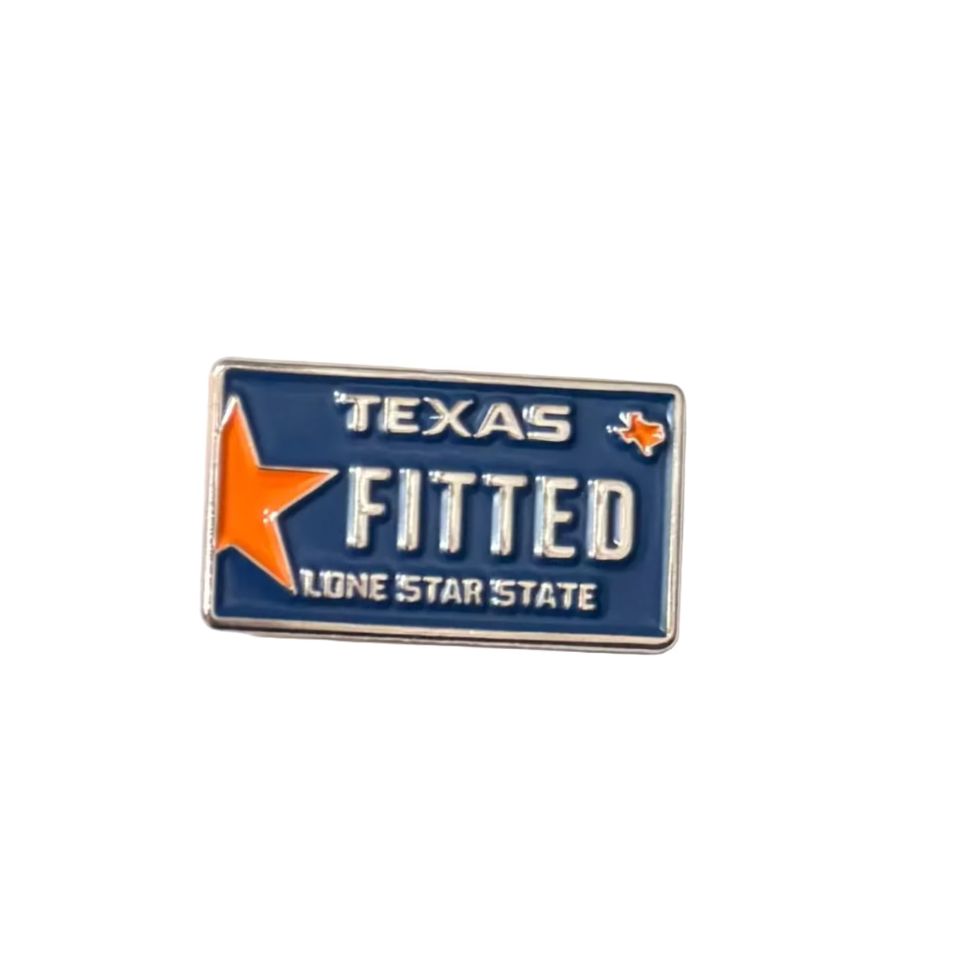 Fitted Texas plate Orange & Blue
