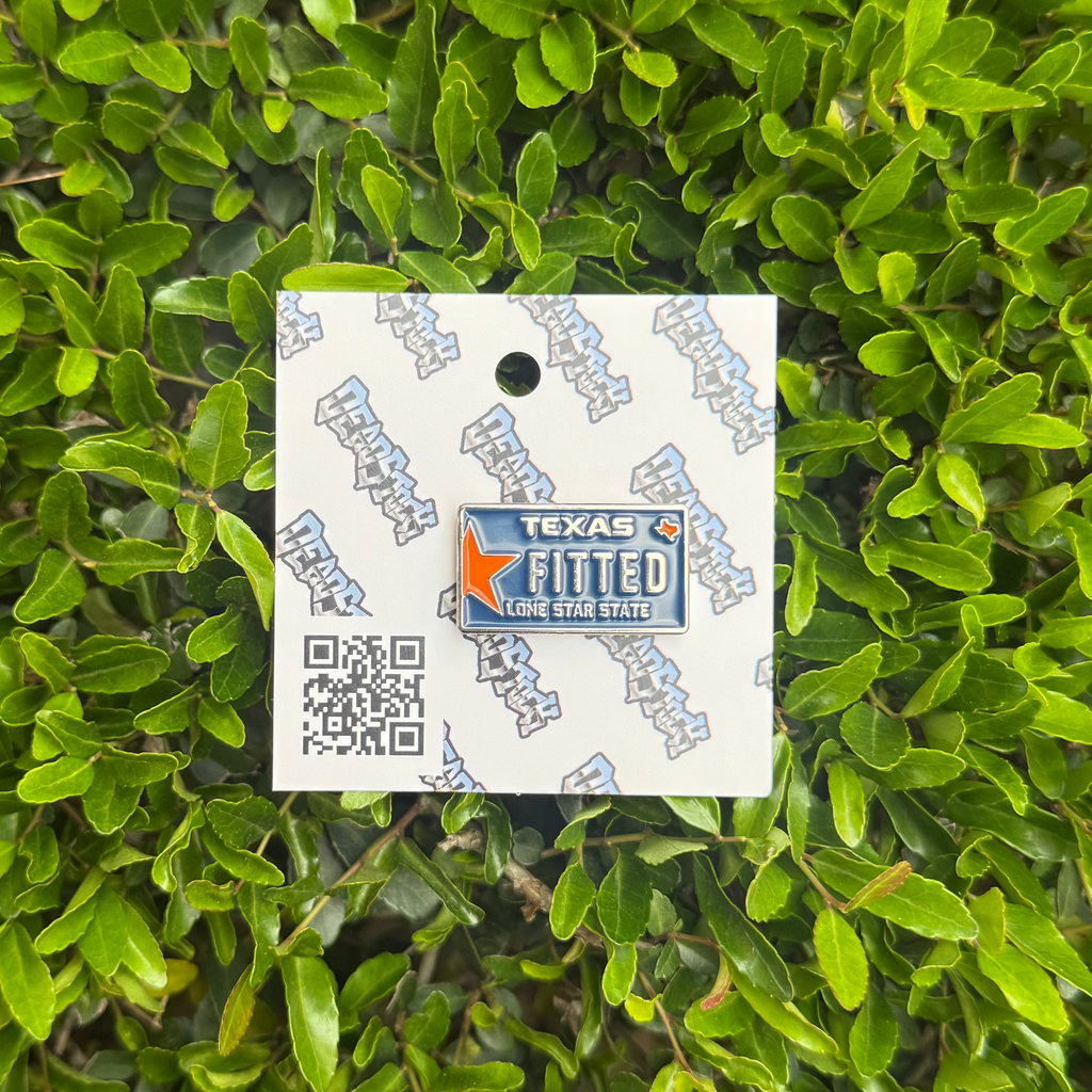 Fitted Texas plate Orange & Blue