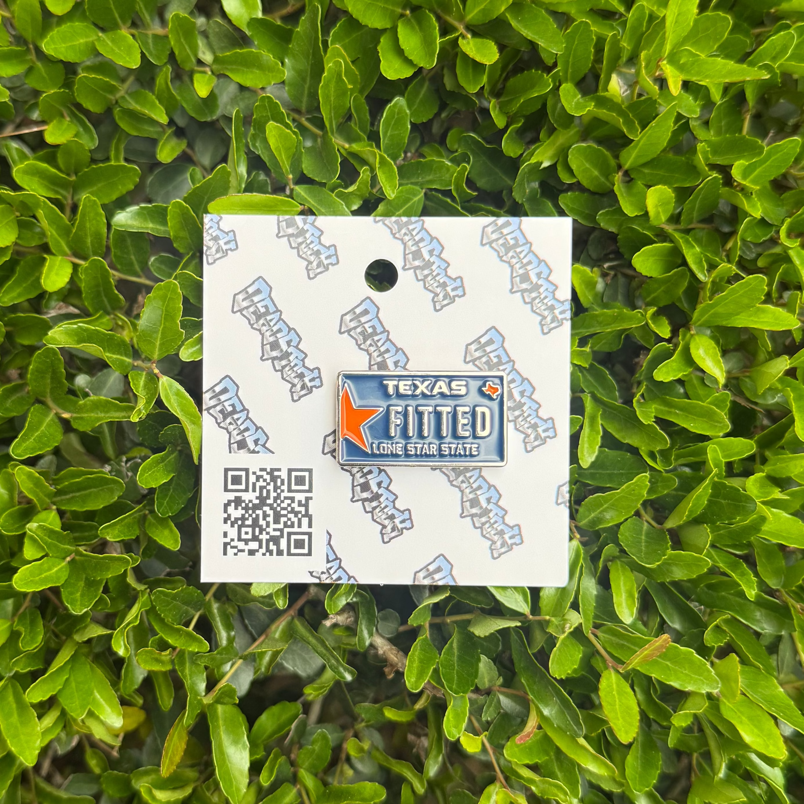 Fitted Texas plate Orange & Blue