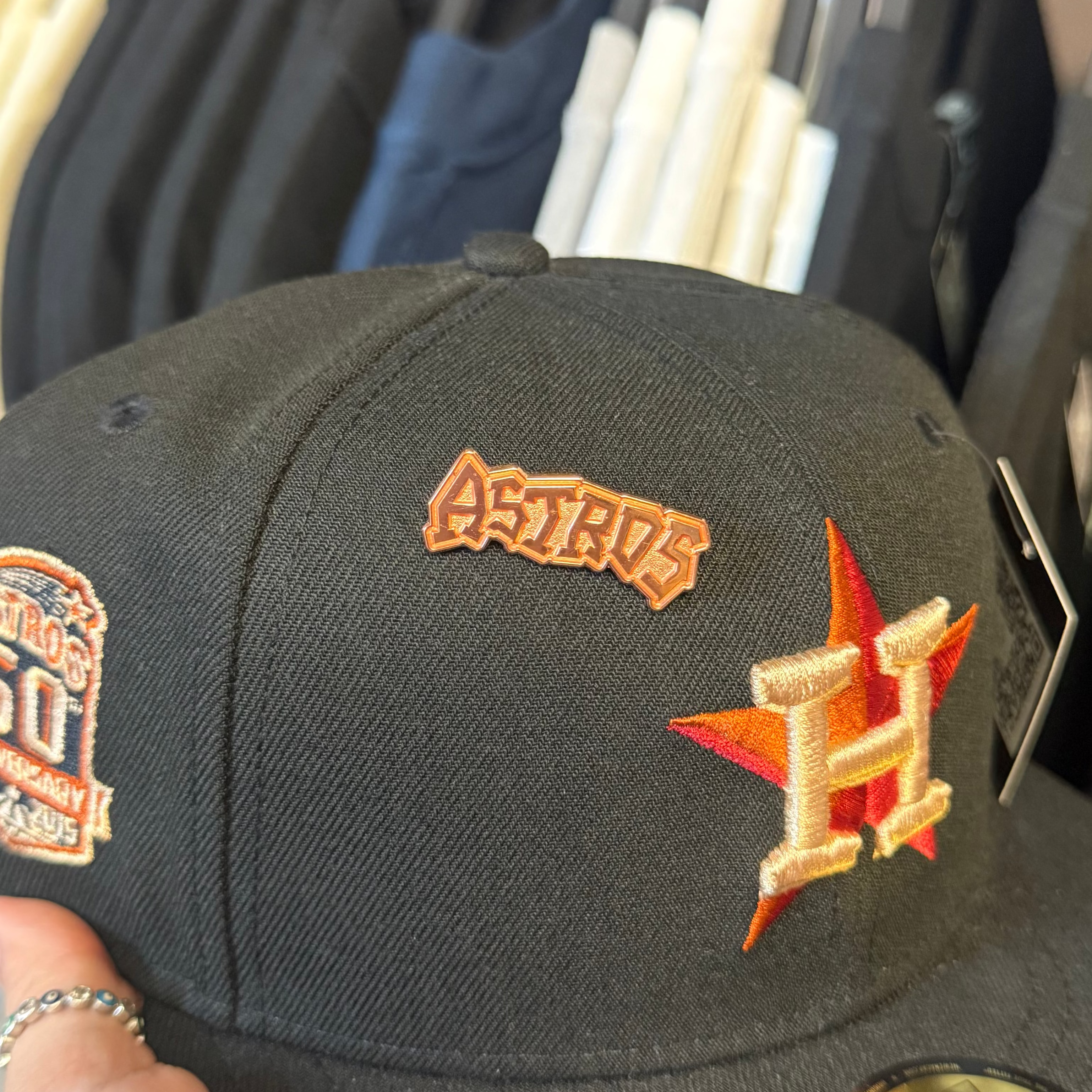Astros Rose Gold Metal Pin